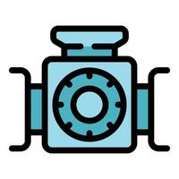 Gas pipeline valve with combination lock ensuring safety and security vector