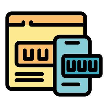 web diseño demostración sitio web y móvil sitio web desarrollo vector