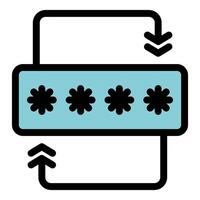 Login form with downloading and uploading arrows and password field vector
