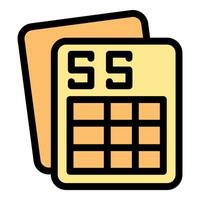 Spreadsheet software representing organized data management and calculation vector
