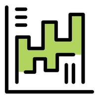 Growing bar chart showing positive financial results and business growth vector