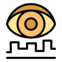 Eye tracking software monitoring user attention and behavior vector