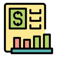 Financial report showing increasing profits with dollar symbol and data chart vector