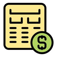 Invoice showing total costs and payments in us dollars vector