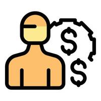 Businessman generating money with efficient business strategy vector
