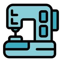 Sewing machine embroidering fabric with precision and skill vector