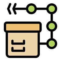 Data processing leading to storage unit with backward tracking vector