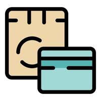 Credit card processing with nfc technology secure payment system vector