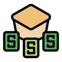 Blockchain sending cryptocurrency to multiple addresses icon representing secure transactions vector