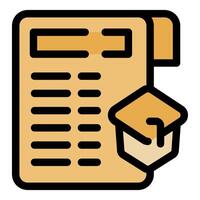 Graduation list representing successful graduates completing studies vector