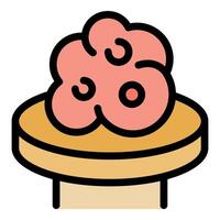 Brain cream cake representing mental energy boost and cognitive enhancement vector
