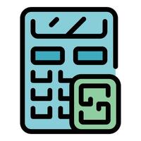 Engineering calculator icon showing science and mathematics vector