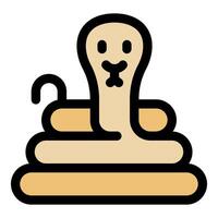 Cobra snake showing fangs while sitting on basket vector