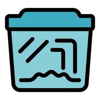 Container for washing delicates clothes representing laundry symbol vector