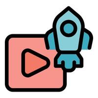 Rocket launching from player representing viral content vector