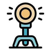 Modern webcam streaming live content with flashing light vector