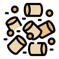 Soybeans floating and rotating, creating a dynamic composition vector