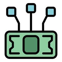 Futuristic device connecting to multiple networks transmitting data vector