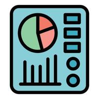 Tablet showing pie chart and bar graph for business analysis vector