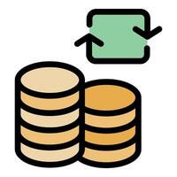 Money transferring from one account to another account vector