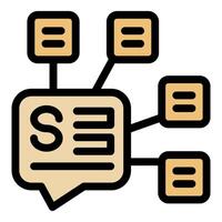 Search engine optimization strategy connecting data and information vector