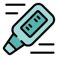 Electronic thermometer measuring temperature quickly and accurately vector