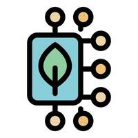 Eco friendly technology connecting natural resources with digital innovation vector