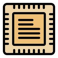 Modern central processing unit with multiple lines of code representing programming and software development vector