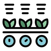 Smart farm system growing plants with artificial light and timers vector
