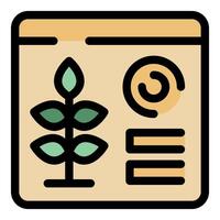 Growing business online with sprout and statistics chart on website interface vector