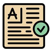 Spelling and grammar check showing perfect text editing result vector