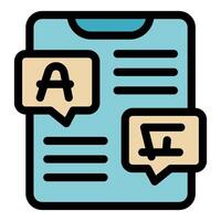 Online education app showing math and alphabet lessons on mobile device vector