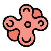 Pink hand spinner toy rotating and balancing on a white background vector