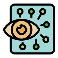 Eye tracking software analyzing user viewing behavior vector