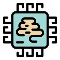 Microchip processing data showing snake symbol representing a cyber attack vector