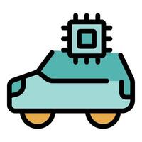 Self driving car using microchip processing power for navigation vector