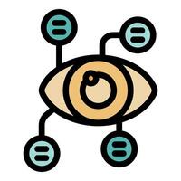 Eye is scanning and collecting data, data driven vision concept vector