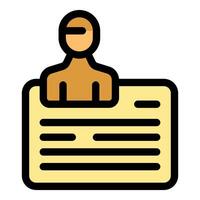 Employee profile displaying personal information on badge vector