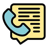 Phone call and speech bubble showing communication vector