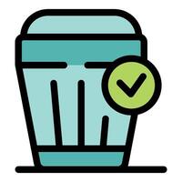 Approved container delivering goods safely and efficiently vector