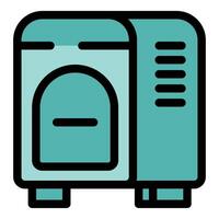 Portable generator providing power during emergency situation vector