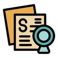 Standard operating procedures document receiving official company stamp of approval vector