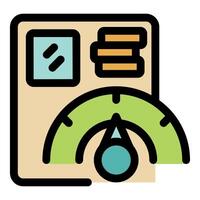 Server performance indicator showing high speed and efficiency vector