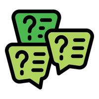 Question marks suggesting frequently asked questions and online support vector