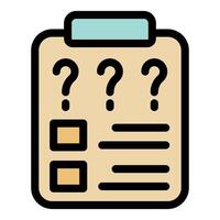 Clipboard showing frequently asked questions and answers vector