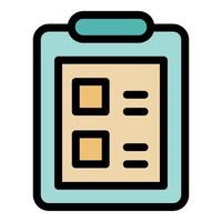 Clipboard showing checklist for task management and organization vector