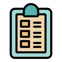 Clipboard showing checklist for task management and planning vector
