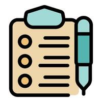 Clipboard with checklist and pen representing task management vector