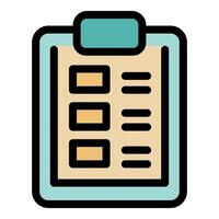 Clipboard showing checklist for task management and organization vector