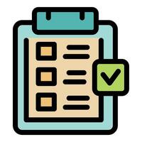 Clipboard showing checked tasks and representing completion vector